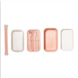 Our Place Layered Bento Lunchbox with Utensils